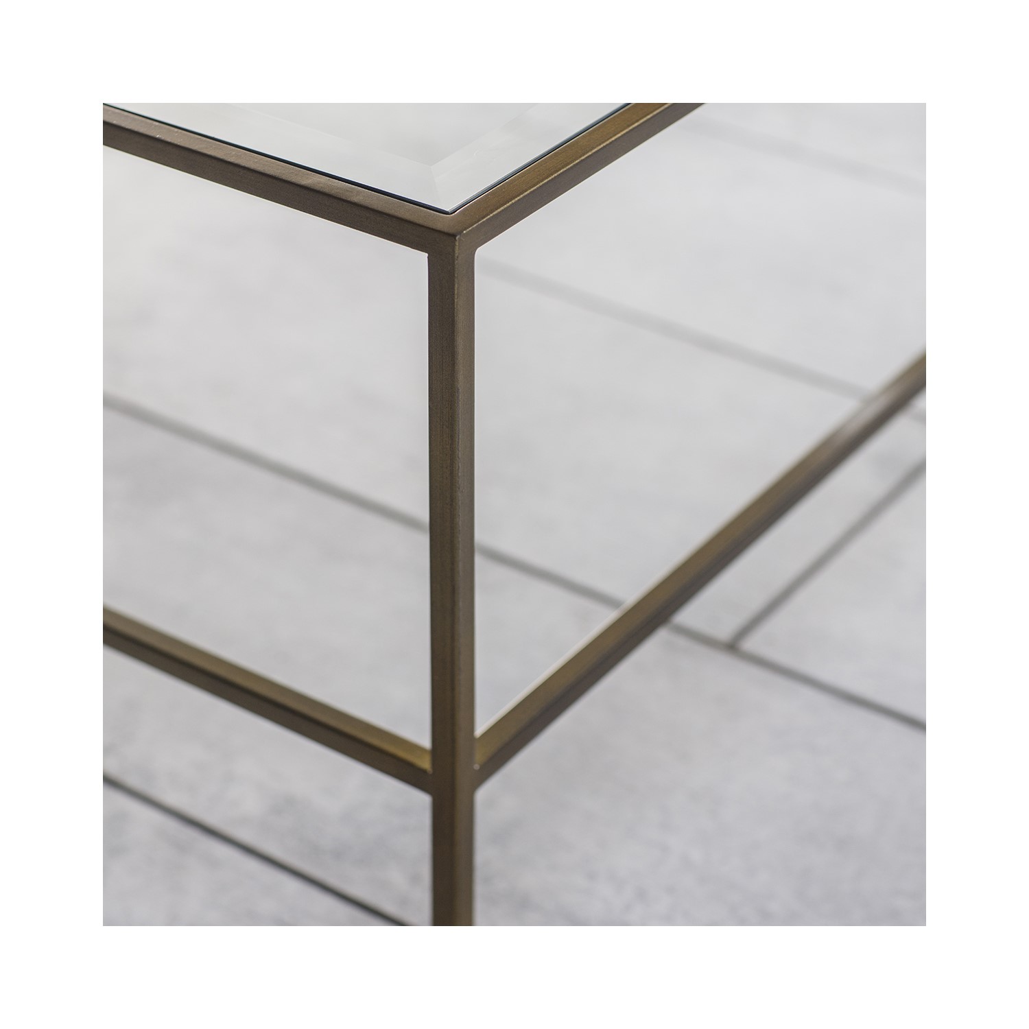 Read more about Raya large bronze metal and glass coffee table caspian house